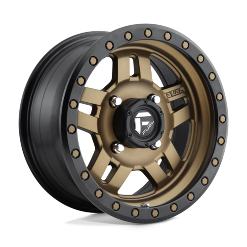 Fuel UTV ANZA 15x7 Matte Bronze Black Bead Ring Wheel with 4x156 Bolt Pattern and +13 Offset