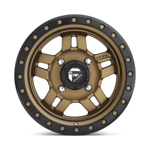 Fuel UTV ANZA 15x7 Matte Bronze Black Bead Ring Wheel with 4x156 Bolt Pattern and +13 Offset