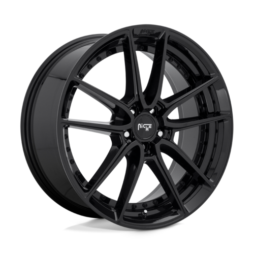 Niche 1PC DFS 18x8 Inch Gloss Black Wheel with 5x120 Bolt Pattern and +40 Offset