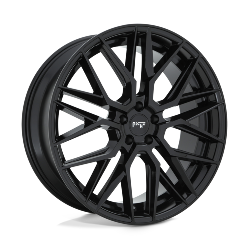 Niche 1PC GAMMA 22x9 Inch Gloss Black Alloy Wheel with 5x114.3 Bolt Pattern and +38 Offset