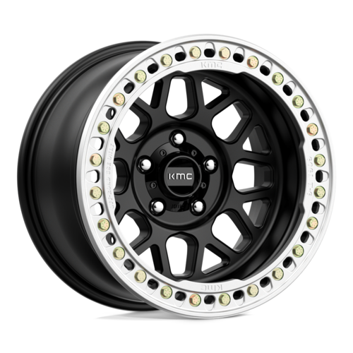 KMC KM235 Grenade Crawl Beadlock Wheel 17x9 Satin Black -38 Offset