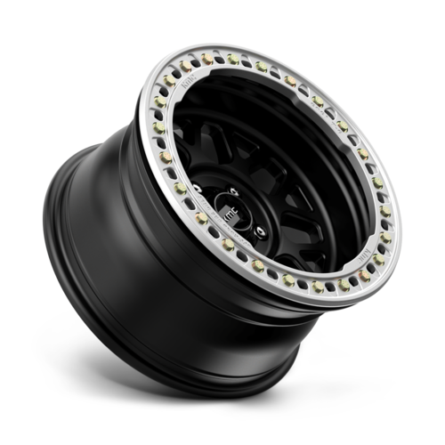 KMC KM235 Grenade Crawl Beadlock Wheel 17x9 Satin Black -38 Offset