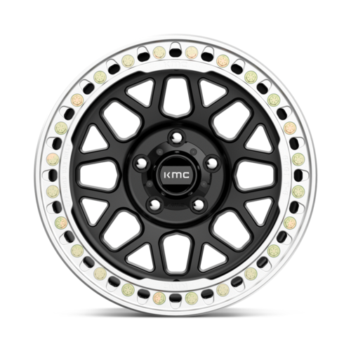 KMC KM235 Grenade Crawl Beadlock Wheel – 18x9 Inches, Satin Black Finish, 6x135 Bolt Pattern, +10 Offset