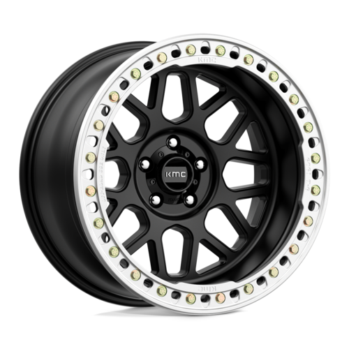 KMC KM235 Grenade Crawl Beadlock Wheel 20x10 Satin Black -48 Offset