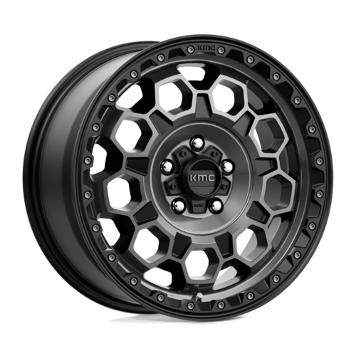 KMC KM545 TREK 17x9 Satin Black Wheel with -12mm Offset and 5x127 Bolt Pattern