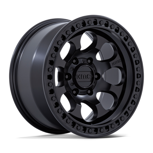 KMC KM550 RIOT SBL 17x9 Satin Black Off-Road Wheel with -12 Offset