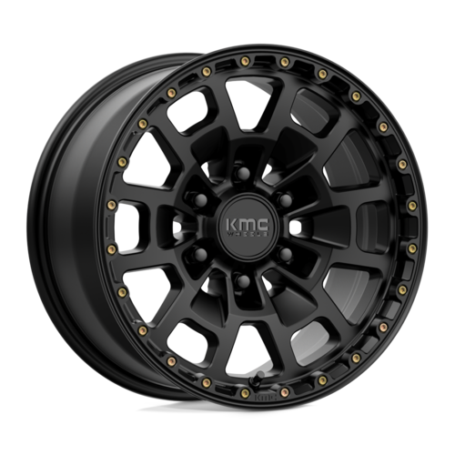 KMC KM718 Summit 17x8.5 Satin Black Alloy Wheel with 6x139.7 Bolt Pattern