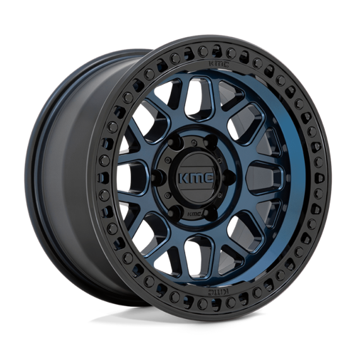 KMC KM549 GRS 17x9 Inch Midnight Blue with Gloss Black Lip Wheel