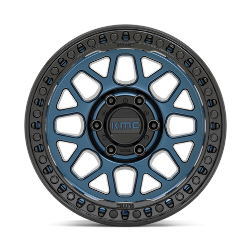KMC KM549 GRS 17x9 Inch Midnight Blue with Gloss Black Lip Wheel