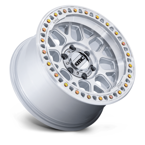 KMC GRS 17x9 Inch Gloss Silver Machined Face Wheel (Part Number: KM54979050400)