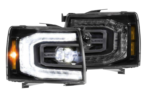 Morimoto MM XB Headlights for Silverado (07-13, Gen II) - Silver Finish - Part LF540.2-ASM