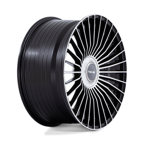 Niche 1PC NC282 Serene 20x9 Gloss Black Machined Face Wheel with 5x112/114.3 Bolt Pattern and +35 Offset