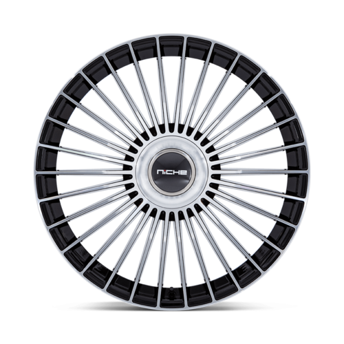 Niche 1PC NC282 Serene 20x9 Gloss Black Machined Face Wheel with 5x112/114.3 Bolt Pattern and +35 Offset