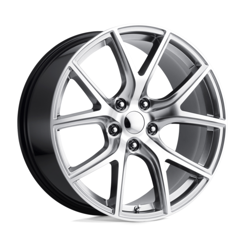 Performance Replicas PR181HM 20x10 Hyper Silver Machined Wheel with 5x127 Bolt Pattern and 71.50 Center Bore