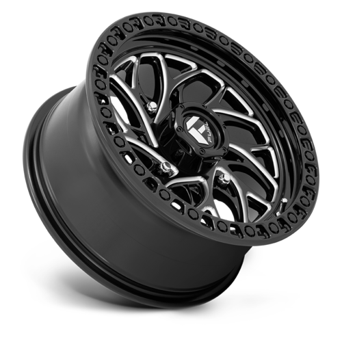 Fuel UTV D741 Runner UTV 24x7 Inch Wheel with Gloss Black Milled Finish