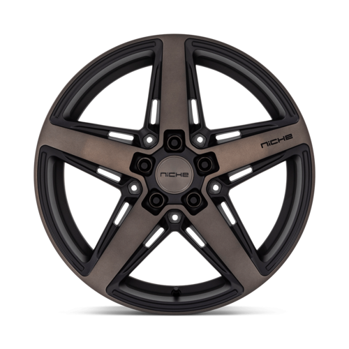 Niche 1PC M271 Teramo 18x8 Matte Black Wheel with Double Dark Tint Face and 5x120 Bolt Pattern +40 Offset