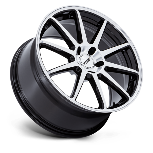 TSW Canard 19x8.5 Inch Gloss Black Machined Face Alloy Wheel with 5x100 Bolt Pattern