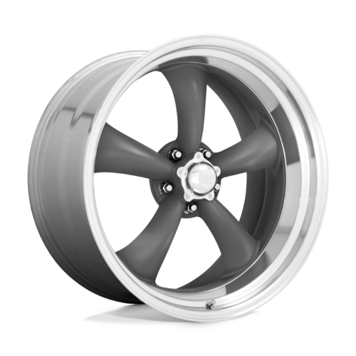 American Racing Vintage VN215 Classic Torq Thrust II 16x7 Inch Mag Gray Wheel with Machined Lip