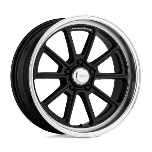 American Racing Vintage VN510 18x10 Black Gloss with Diamond Cut Lip wheels