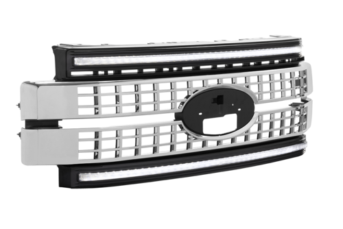 Morimoto Ford SD 17-19 Chrome White DRL Grille - XBG07