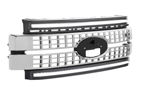 Morimoto Ford SD 17-19 Chrome White DRL Grille - XBG07