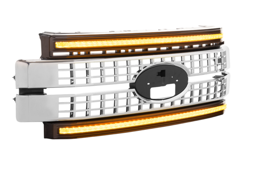 Morimoto Ford SD 17-19 Chrome Amber DRL Grille (Part XBG08)