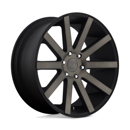 DUB 1PC Shot Calla 22x9.5 Inch Matte Black Double Dark Tint Wheel with 6x139.7 Bolt Pattern and +20 Offset