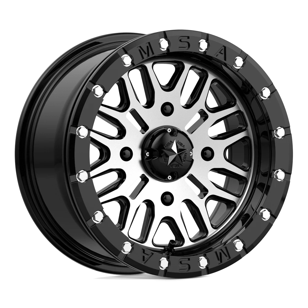 MSA Offroad Wheels M37 BRUTE BEADLOCK Wheel | Gloss Black Machined