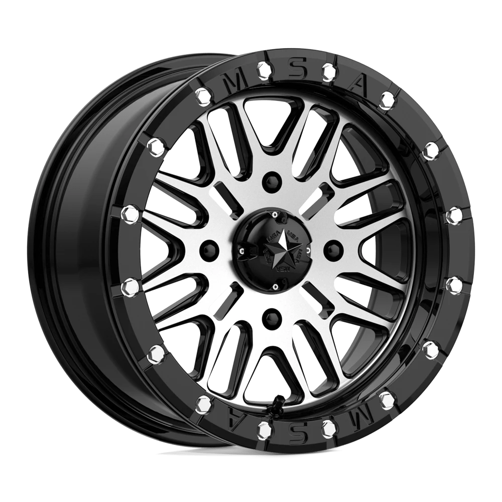 MSA Offroad Wheels M37 BRUTE BEADLOCK Wheel | Gloss Black Machined