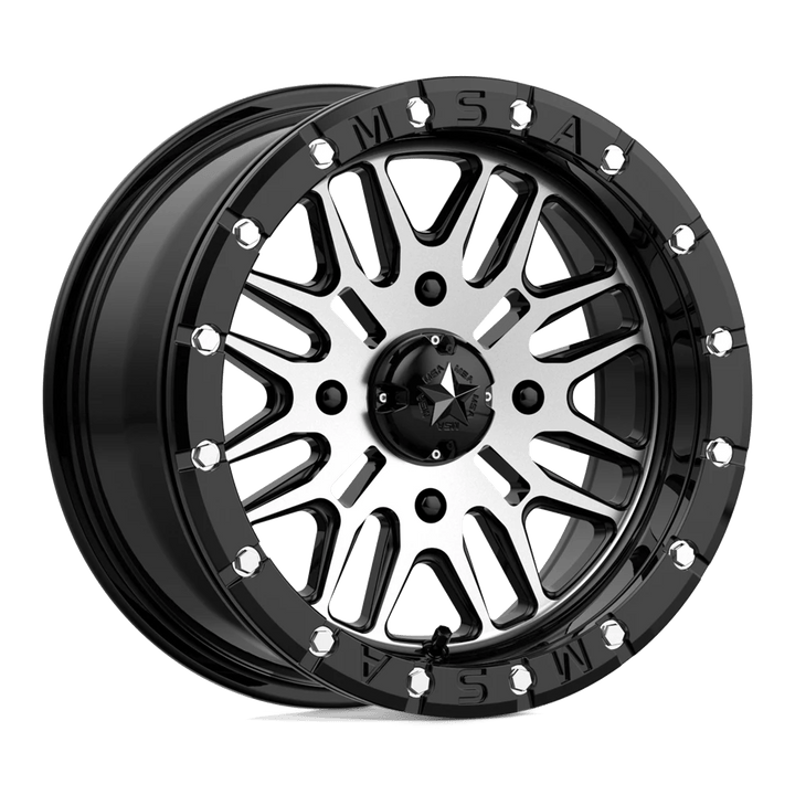 MSA Offroad Wheels M37 BRUTE BEADLOCK Wheel | Gloss Black Machined
