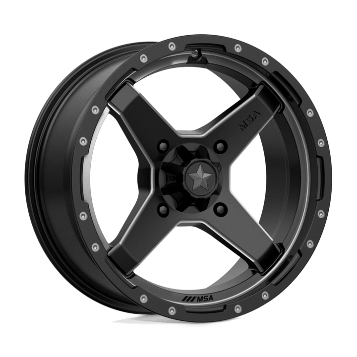 MSA Offroad Wheels M39 CROSS Wheel | Satin Black W/ Titanium Tint