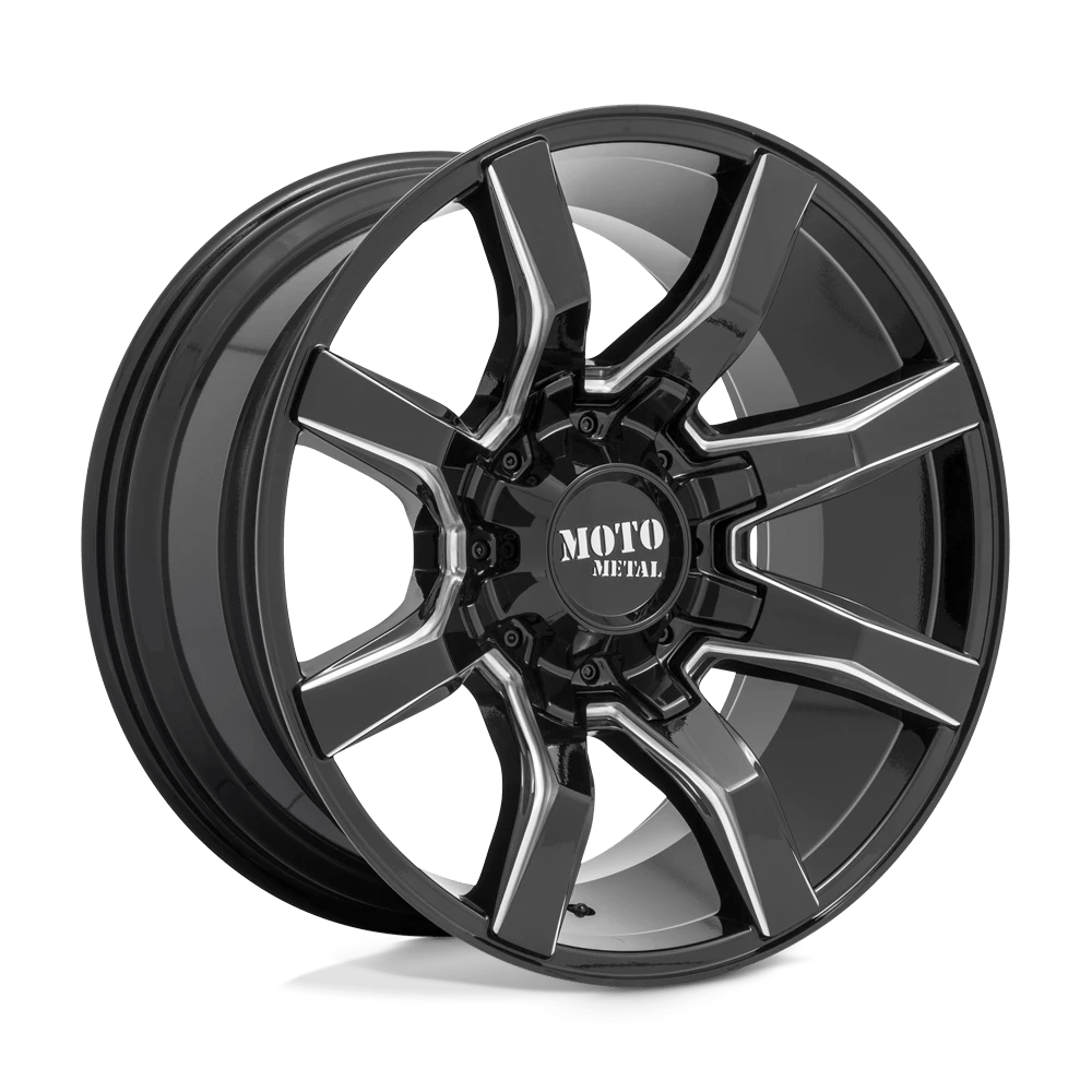 Moto Metal MO804 SPIDER Wheel | Gloss Black Milled