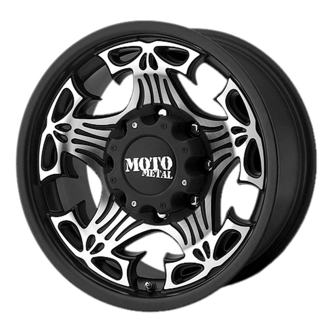 Moto Metal MO909 SKULL Wheel | Gloss Black W/ Machined Face