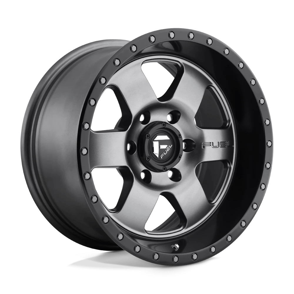 Fuel 1PC D619 PODIUM Wheel | Matte Gun Metal Black Bead Ring