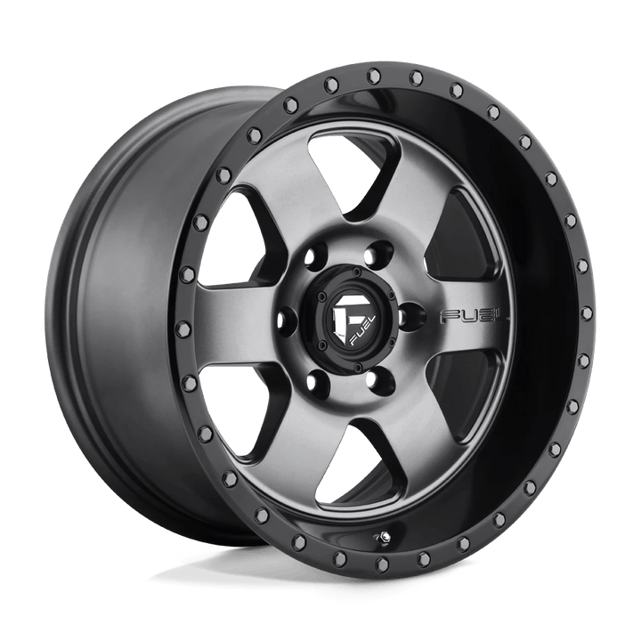 Fuel 1PC D619 PODIUM Wheel | Matte Gun Metal Black Bead Ring