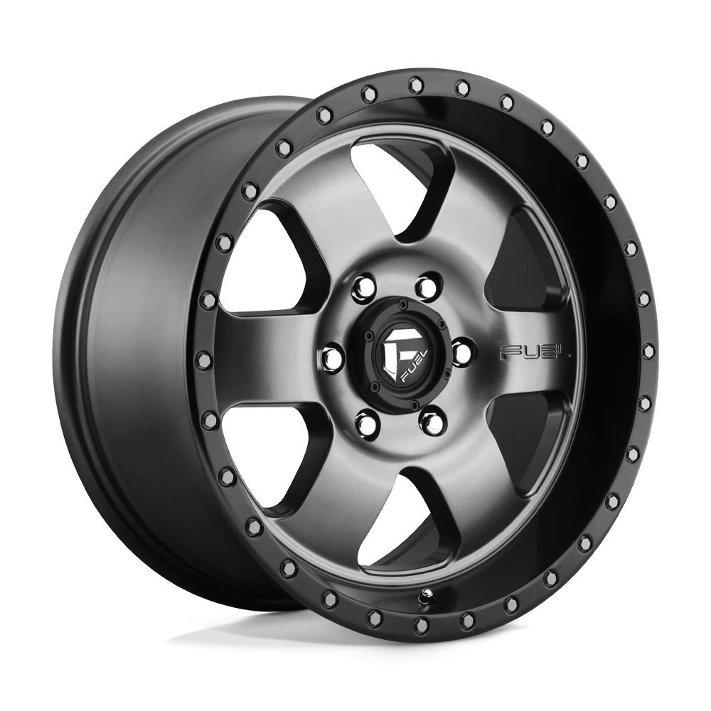Fuel 1PC D619 PODIUM Wheel | Matte Gun Metal Black Bead Ring