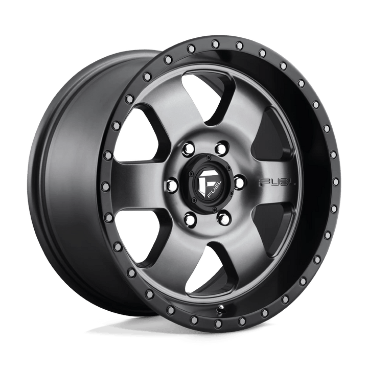 Fuel 1PC D619 PODIUM Wheel | Matte Gun Metal Black Bead Ring