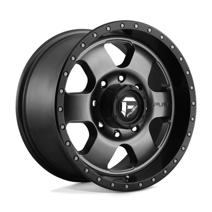 Fuel 1PC D619 PODIUM Wheel | Matte Gun Metal Black Bead Ring