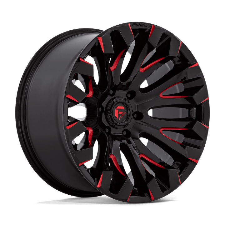 Fuel 1PC D829 QUAKE Wheel | Gloss Black Milled Red Tint