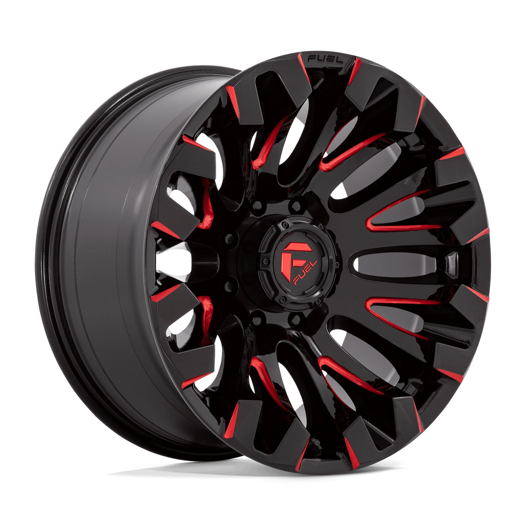 Fuel 1PC D829 QUAKE Wheel | Gloss Black Milled Red Tint