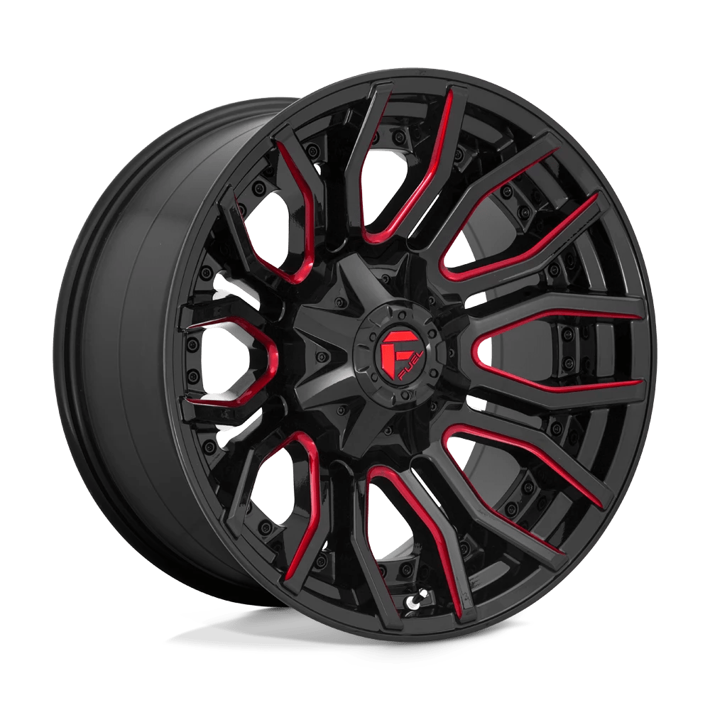 Fuel 1PC D712 RAGE Wheel | Gloss Black Red Tinted Clear