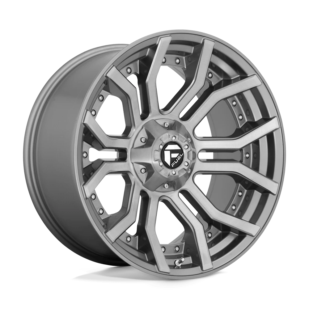 Fuel 1PC D713 RAGE PLATINUM Wheel | Brushed Gun Metal Tinted Clear