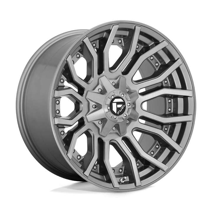 Fuel 1PC D713 RAGE PLATINUM Wheel | Brushed Gun Metal Tinted Clear