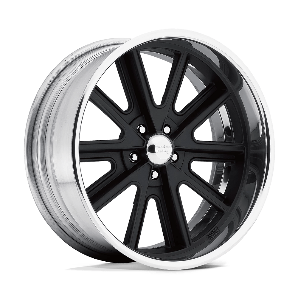 American Racing Vintage VN407 Wheel | Two-Piece Hot Rod Black Center Polished Barrel