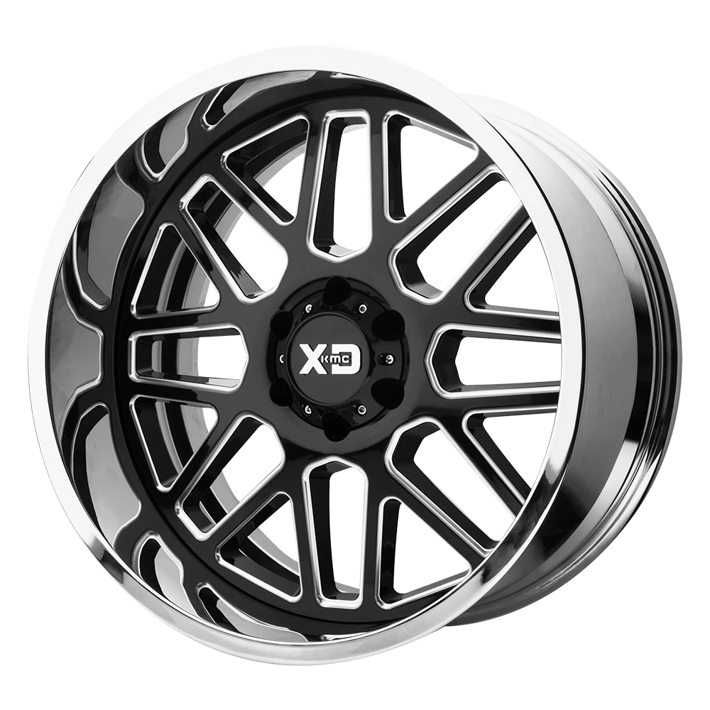 XD XD201 GRENADE Wheel | Gloss Black Milled Center W/ Chrome Lip