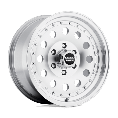 American Racing AR62 Outlaw II 15x8 Inch Machined Wheel with Clear Coat - Offset -19mm