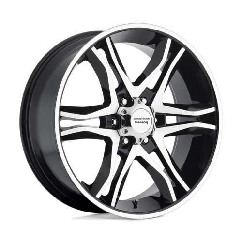 American Racing AR893 Mainline 16x8 Inch Gloss Black Machined Wheel with 6x139.7 Bolt Pattern