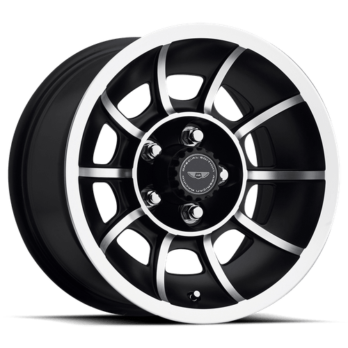 American Racing Vintage VN47 Vector 15x7 Satin Black Machined Wheel with 5x114.3 Bolt Pattern