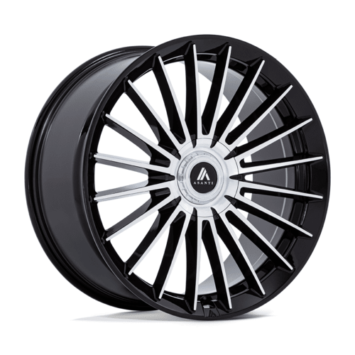 Asanti Black VICEROY 20x9 Gloss Black Machined Face Wheel with 5x112/114.3 Bolt Pattern and +35 Offset