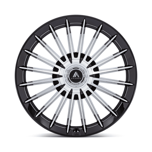 Asanti Black VICEROY 20x9 Gloss Black Machined Face Wheel with 5x112/114.3 Bolt Pattern and +35 Offset